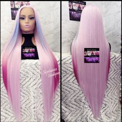 Human Hair Blended Lace Front Wig 
