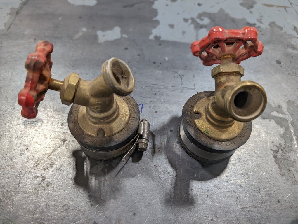 (2) used 1 1/2" Fernco end cap qwik flex w/hose bidd for sale