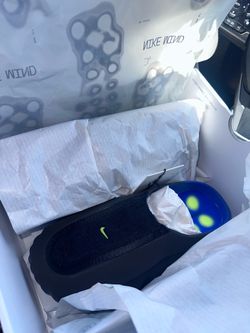 Nike mind 001 flyknit slide blue size 9