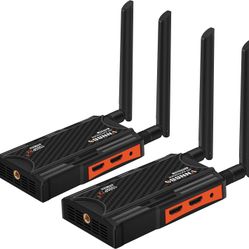 Wireless HDMI Transmitter and Receiver, 200m(656ft) Wireless HDMI Extender Kit with HDMI Loop-Out, 5.8GHz 1080P Full HD for Streaming from Laptop,PC,N
