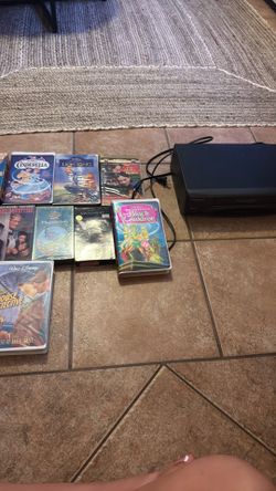VHS player and vhs tapes