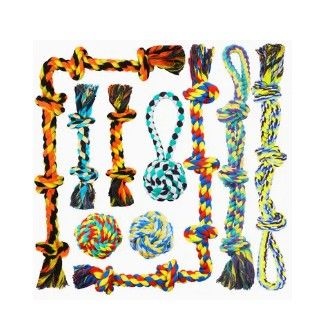 Set of 9 Chew and Pull Dog Toys