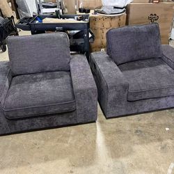 45" Accent Chair with Seat Storage, Oversized Single Sofa Chair, Modern Chenille Fabric Armchair for Living Room/Office with Deep Seat, Wide Armrests,