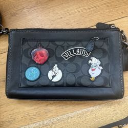 Disney X Coach Villains Holden Crossbody Bag In Signature Canvas With Patches