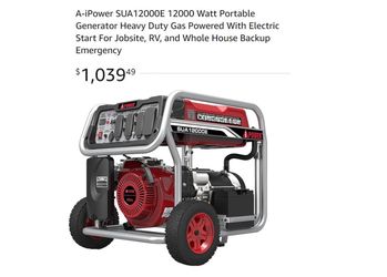 A-iPower SUA12000E 12000W Portable Generator - $700