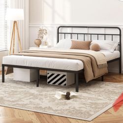 🛏️ KING Bed Frame w/ Headboard – BRAND NEW 🖤 $75 OBO – Only 1 Left!