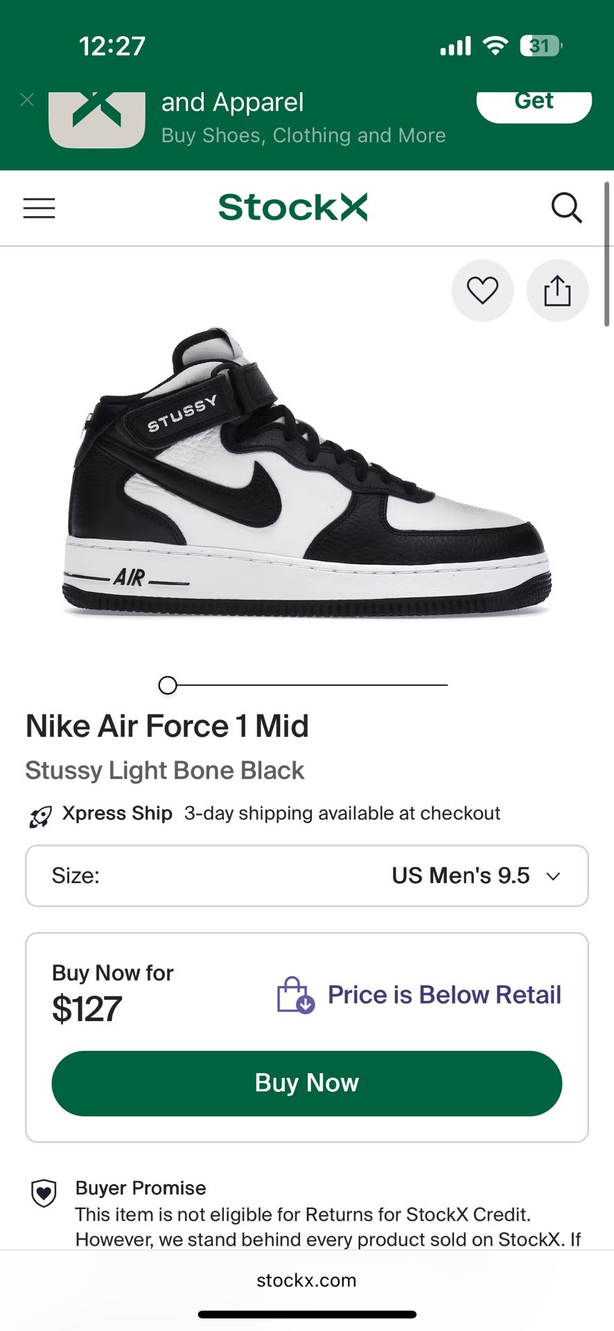 Air Force Mid - Stussy X