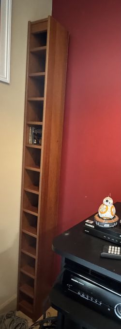 Vintage Teak CD Tower - Funko Pops Display