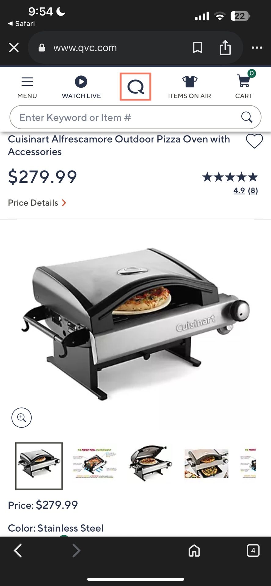 Cuisinart portable outdoor pizza oven new inbox