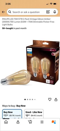 Phillips vintage amber lightbulbs