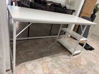 Desk with outlet
