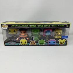 Funko Pop! Disney Nightmare Before Christmas Black Light 5 Pack Jack Sally