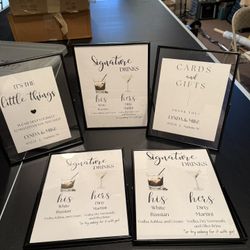 Set Of five floating frames
