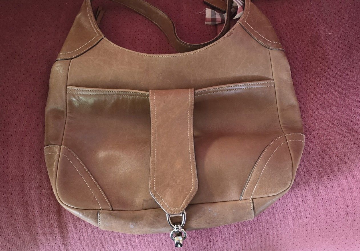 Authentic Longaberger Brown Leather Pursw