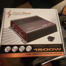 New amp 1500 max 750 rms precision power with Warranty 2 Ohm stable