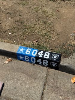 Sports themed curb numbers