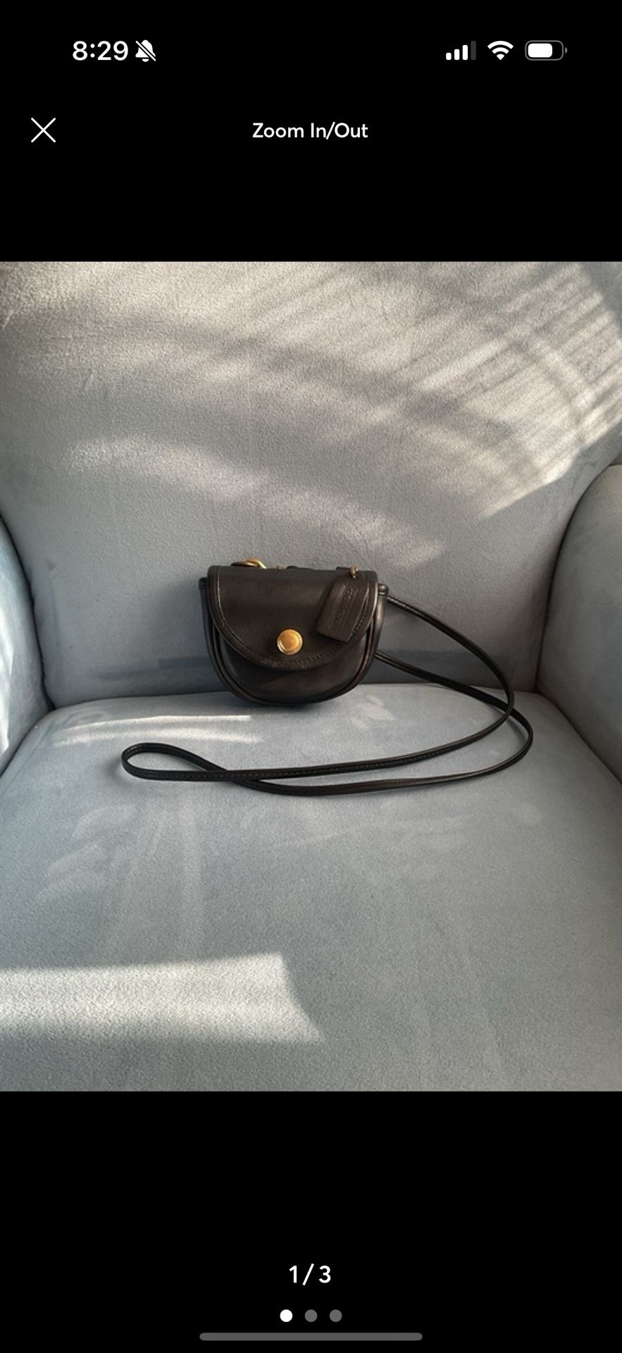 Vintage Coach 9826 Black Mini Crossbody Belt Bag