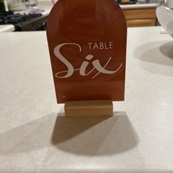 Wedding Table Numbers 