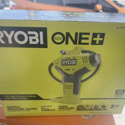 18V Ryobi High Pressure Inflator With Digital Gauge