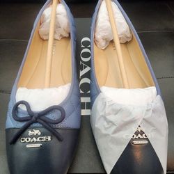 Coach Quilted Balle Wash Chambray (Size 8) Brand New