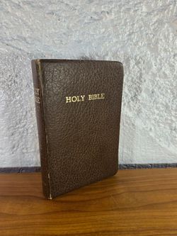 Vintage Holy Bible Red Letter Edition Zondervan 1976 Leather Bound King James