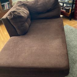 Brown Lounge Chair  5ft L 3 1/2 W