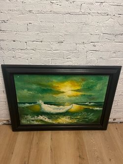 Large MCM original oil painting 24x36