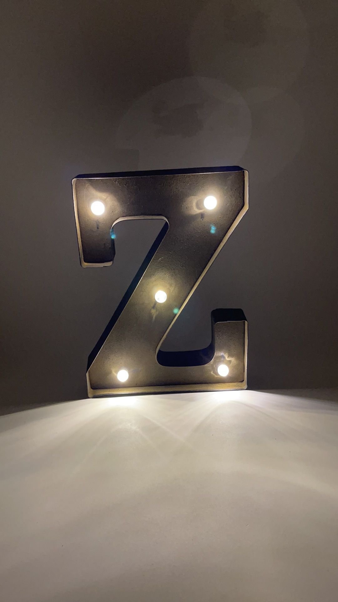 studio decor LED-Lighted metal marquee letters 12”