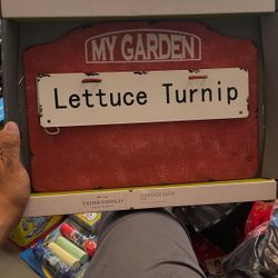 New In The Box Garden Sign