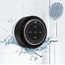 SoundAngel Mate(2nd Gen) Pro Shower Speaker, Certified IPX7 Waterproof Bluetooth Speaker, 8W Crystal Sound&Rich Bass, 15H Playtime, with Suction Cup &