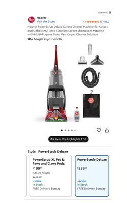 Hoover deep cleaning deluxe