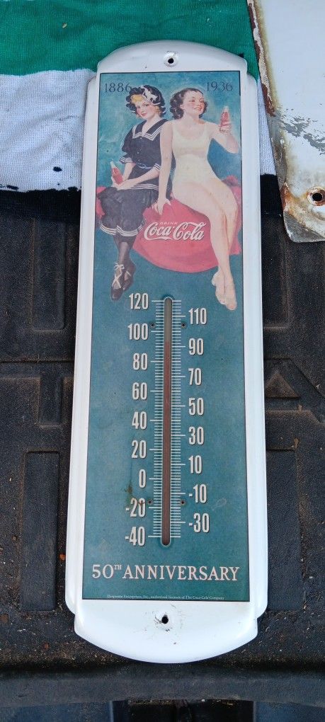 Vintage - 20" - Coca-Cola Tin Thermator