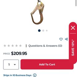 Werner® 11' Baseline Web Self Retracting Lifeline w/ Steel Rebar Hook