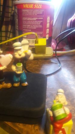 3 Popeye figures 3 inches taller 1989 made in chine