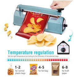 METRONIC Impulse Sealer 8 inch, Manual Heat Sealer Machine