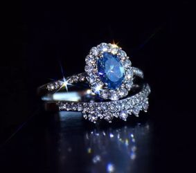 2 Ct Aquamarine Ring Engagement Wedding Ring 14k White Gold Size 7