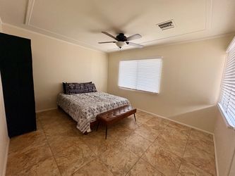 Queen bed frame and queen mattress