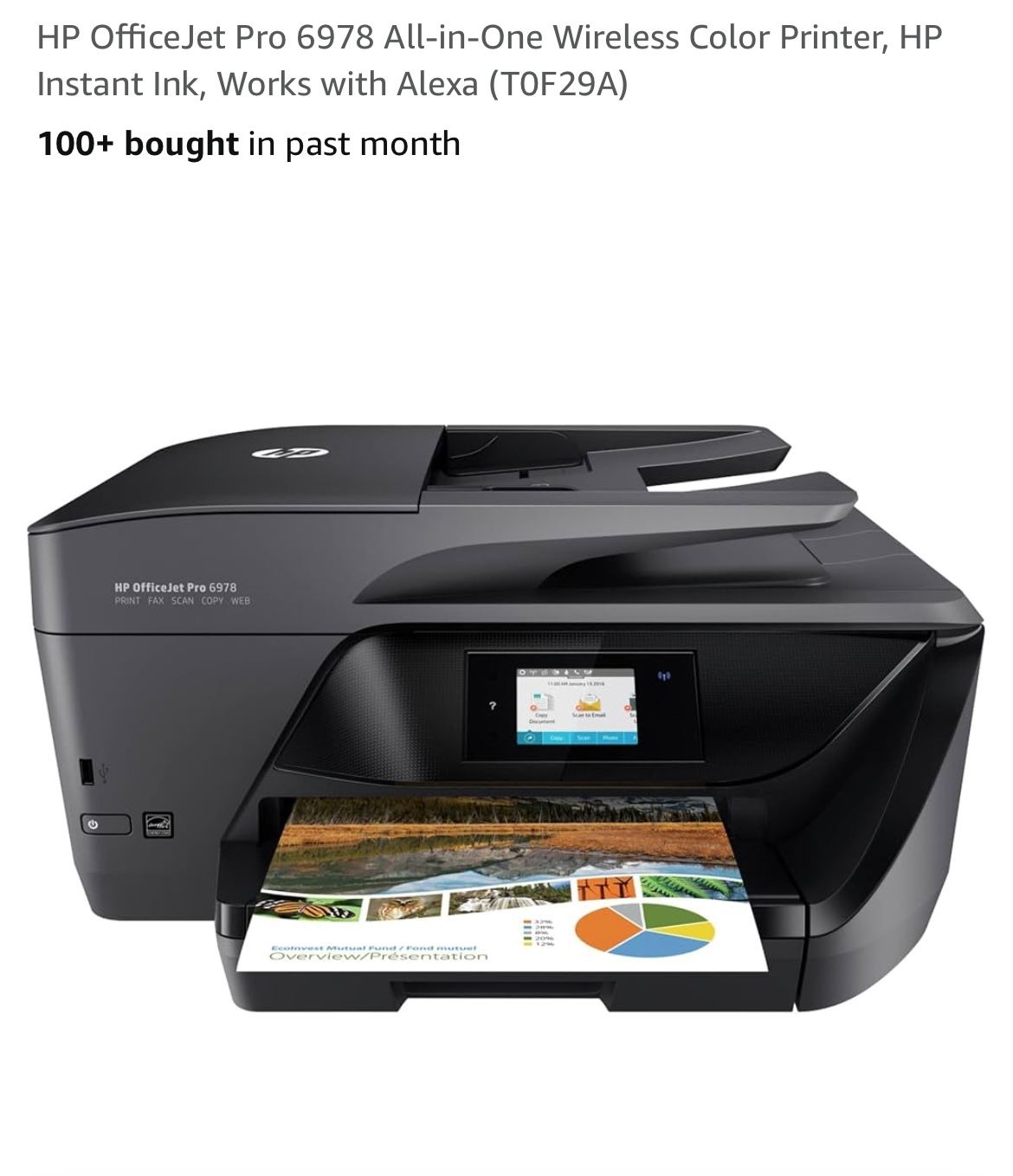 HP OfficeJet Pro 6978 All-in-One Wireless Color Printer,