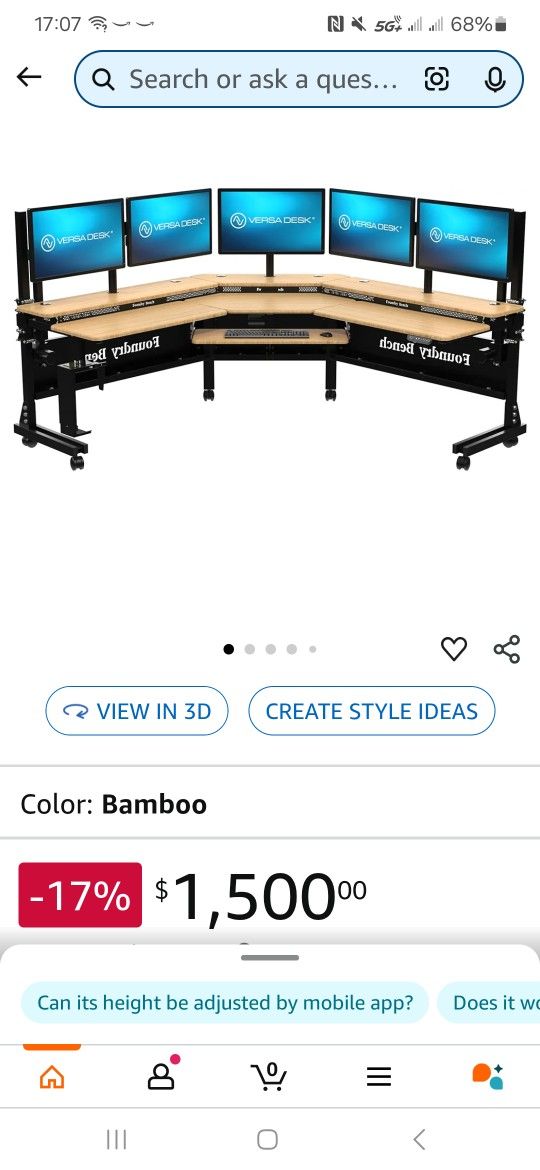 VERSADESK Electric Height Adjustable Corner Desk