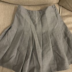 Women's Skirt Size L, Gray Casual Business Zip Dress