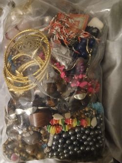 5 lbs of Craft, Junk, Vintage, Repairable Jewelry