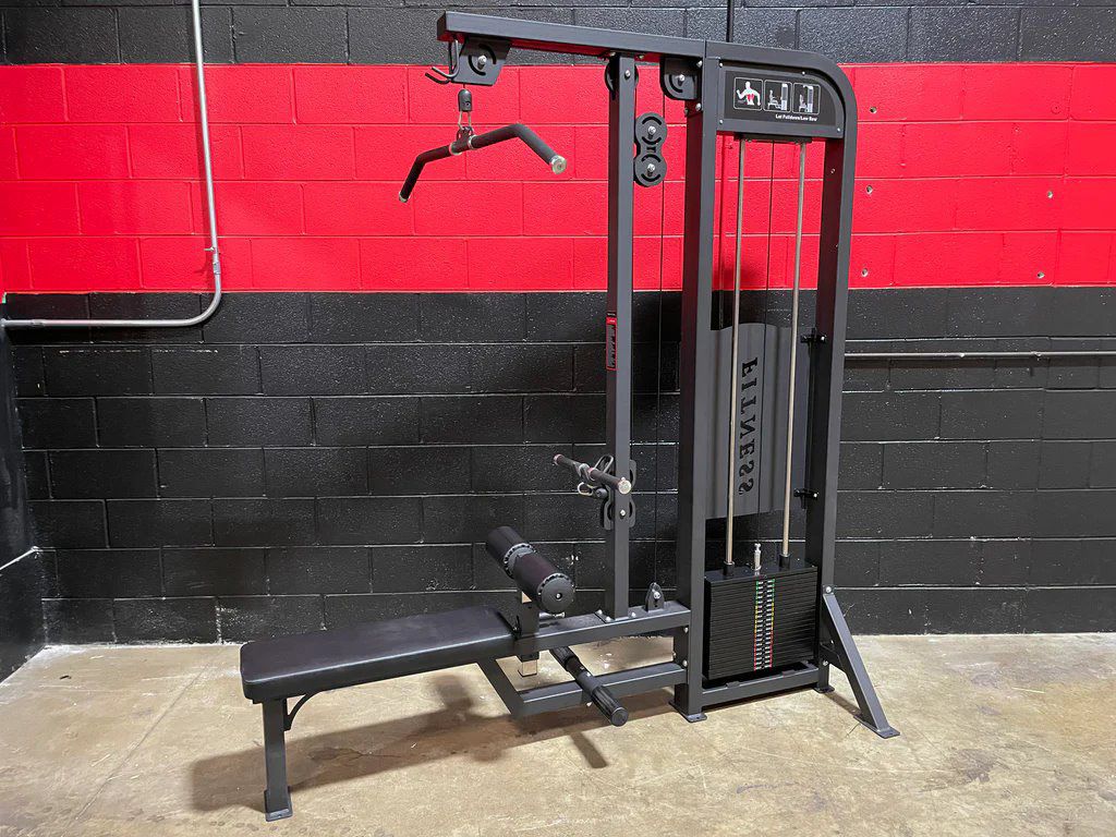 PIN-LOADED LAT PULL DOWN & LOW ROW SELECTORIZED WEIGHT MACHINE