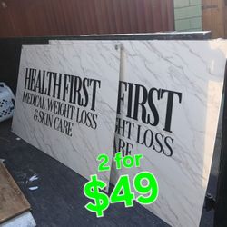 Plexiglass 2 Signs 3ft X 5ft