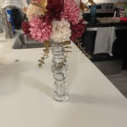 Artificial Floral Centerpiece, includes round mirror