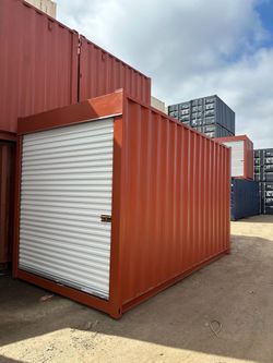 15FT SHIPPING CONTAINER – WIND & WATERTIGHT | HEAVY DUTY STORAGE SHED | CONNEX BOX (ROLL-UP DOOR)