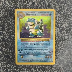 Pokémon Card Blastoise 2/102 Shadowless Base Set 