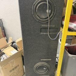 Speaker Box With 10 Inch Woofers Plus Amplifier 150