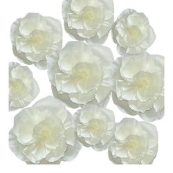 9 Count 3D Wall Flower Decoration 