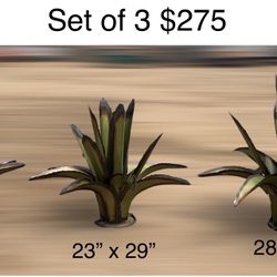 Agave Plant Metal Yard Art Handcrafted Garden Patio Decor Desert Scape Save Water 💦