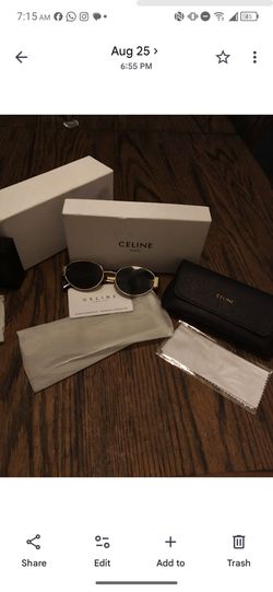 Celine Paris Oval Sunglasses with Case and Box